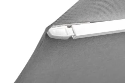 Zweefparasol Malaga wit-soft grijs